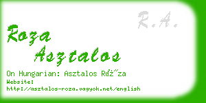 roza asztalos business card